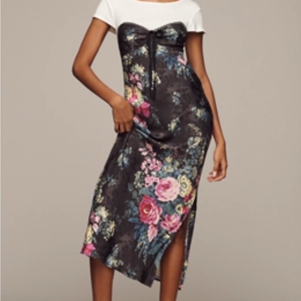 By Anthropologie Twofer midi slip dress NWT